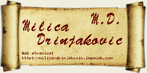 Milica Drinjaković vizit kartica